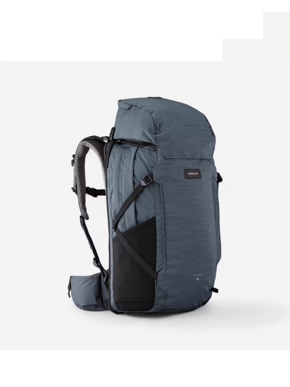 Forclaz 50L + 6L detachable day pack Travel Backpack - Slate Blue